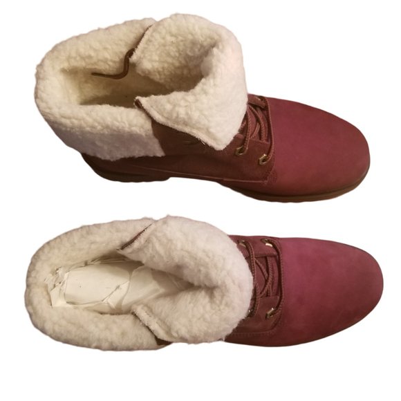 NWOT Timberland Jayne Women's Waterproof Teddy Fleece Fold Down Boot | Size: 9½ - Picture 7 of 16